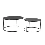 Set salontafels relief zwart nikkel 